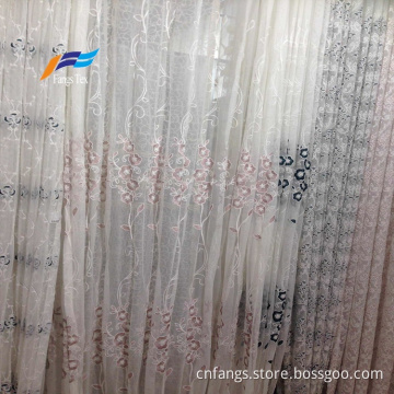 100% polyester broderat brett voile gardintyg